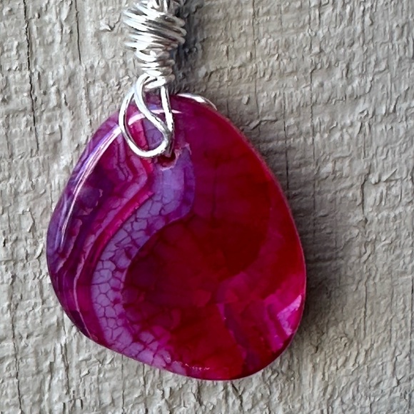 AGATE GEMSTONE LARGE DYED RED ROUNDED POLISHED 5518 G - Picture 3 of 14